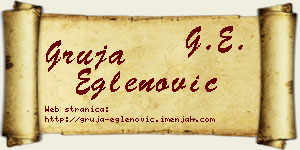 Gruja Eglenović vizit kartica